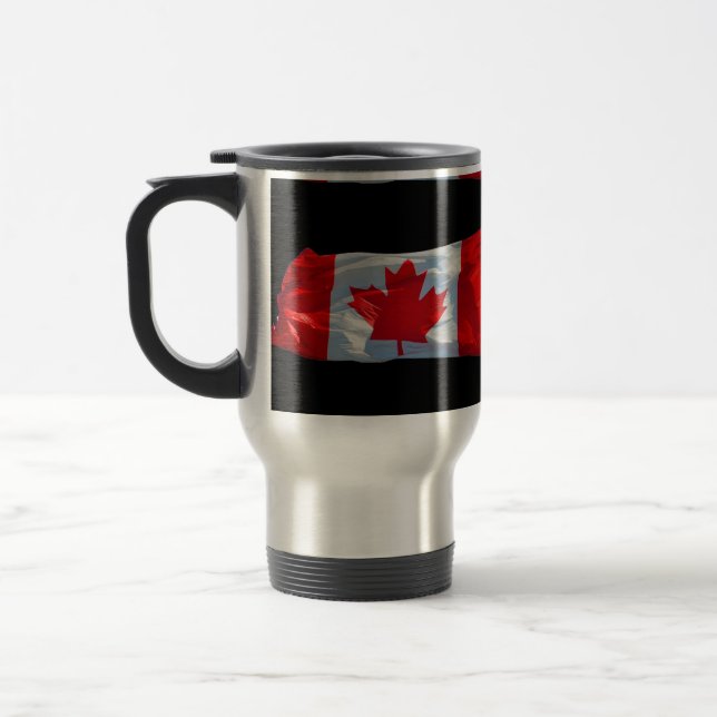 Canadian Maple Löv Flagga Patriotic Mugg (Vänster)