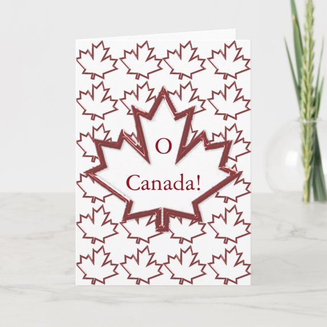 Canadian Maple Löv Greeting Card Kort (Framsida)