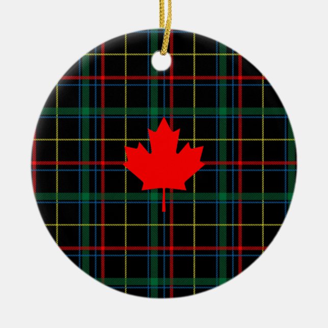 Canadian Maple Löv Julgransprydnad Keramik (Framsidan)
