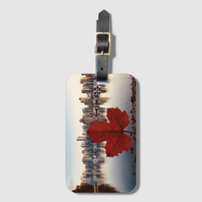 Canadian Maple Löv Luggage Tag Bagagebricka (Framsida vertikal)