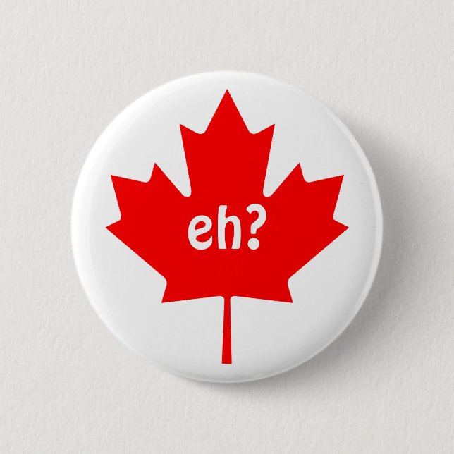 Canadian Maple Löv med Eh Symbol Button Knapp (Framsida)