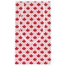 Canadian Maple Löv Red and White Diamond Design