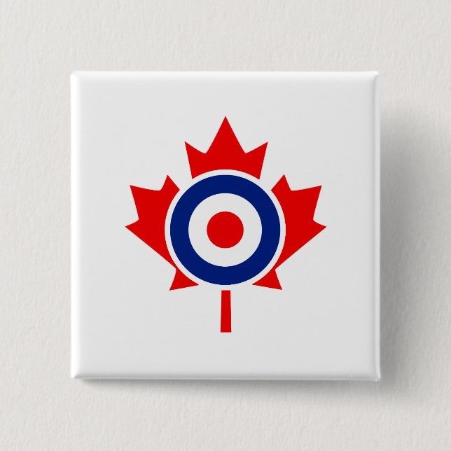 Canadian Maple Löv Roundel Graphic Knapp (Framsida)