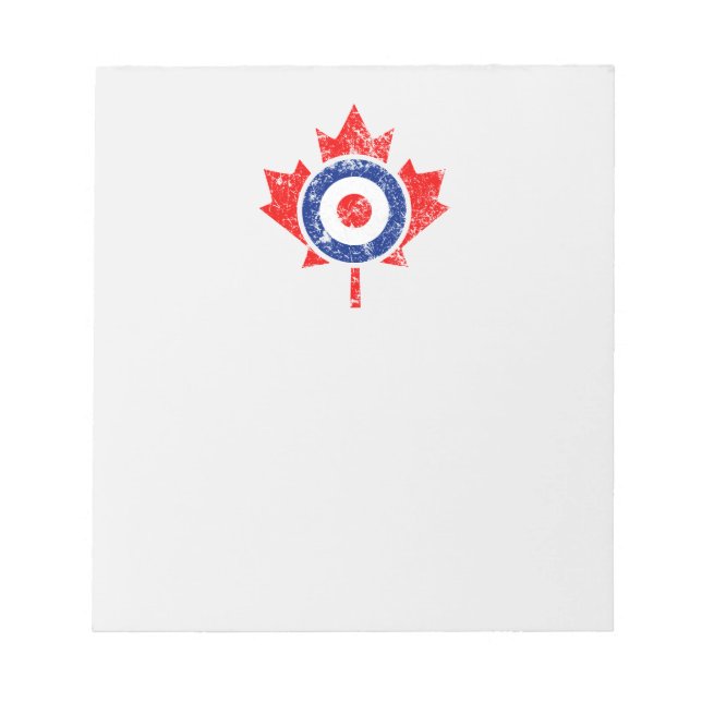 Canadian Maple Löv Roundel Grunge Mod CANADA Anteckningsblock (Framsida)