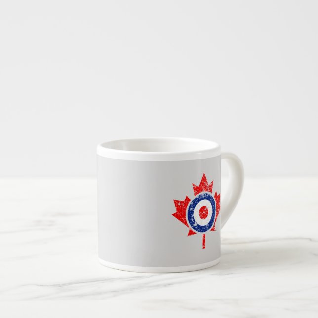 Canadian Maple Löv Roundel Grunge Mod CANADA Espressomugg (Framsida höger)