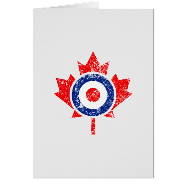 Canadian Maple Löv Roundel Grunge Mod CANADA Hälsningskort (Framsidan)
