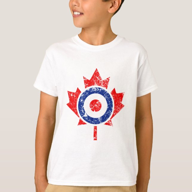 Canadian Maple Löv Roundel Grunge Mod CANADA Tröja (Framsida)