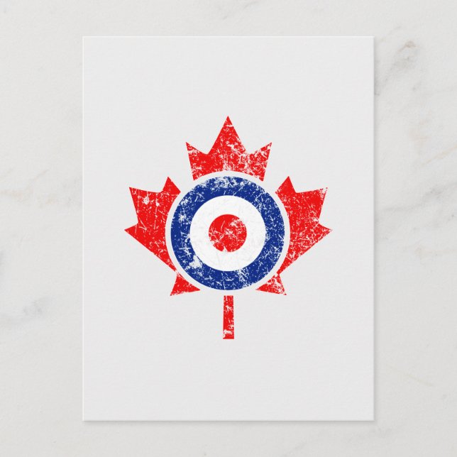 Canadian Maple Löv Roundel Grunge Mod CANADA Vykort (Framsida)