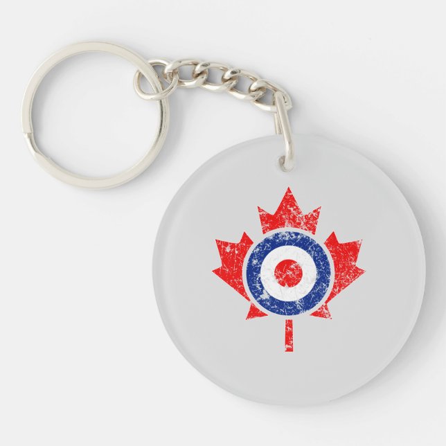 Canadian Maple Löv Roundel Grunge Mod stil (Framsidan)