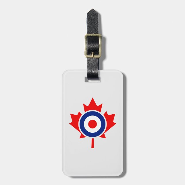 Canadian Maple Löv Roundel Mod Badge Bagagebricka (Vertikal Framsida)