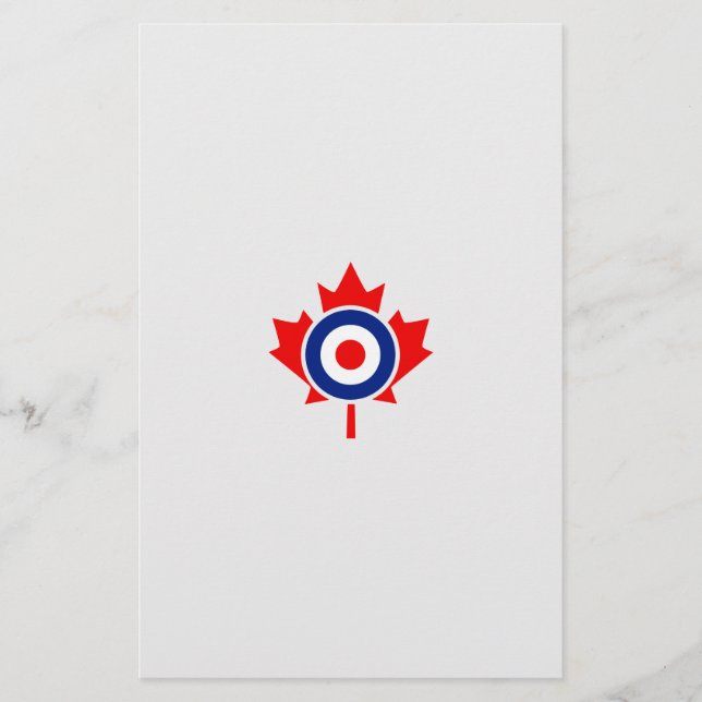 Canadian Maple Löv Roundel Mod Badge Brevpapper (Framsida)