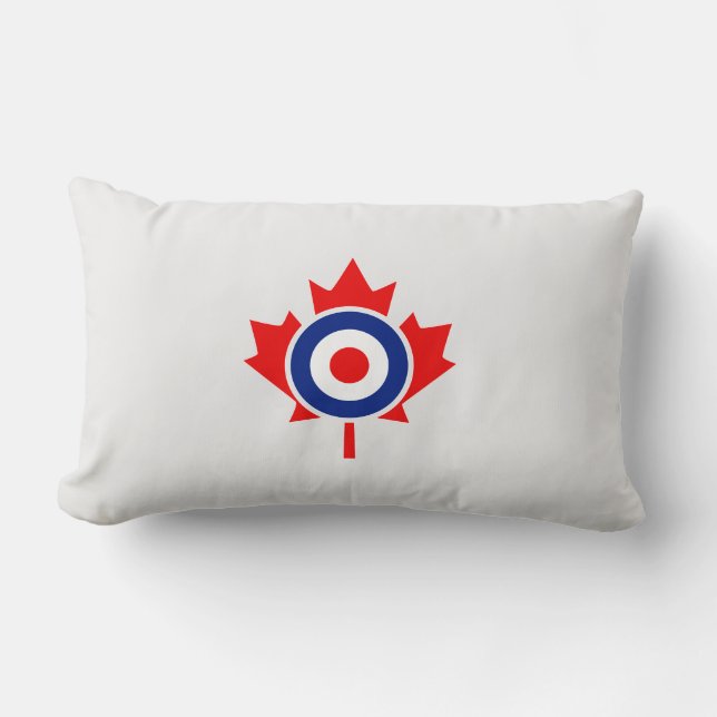 Canadian Maple Löv Roundel Mod Badge Lumbarkudde (Framsida)