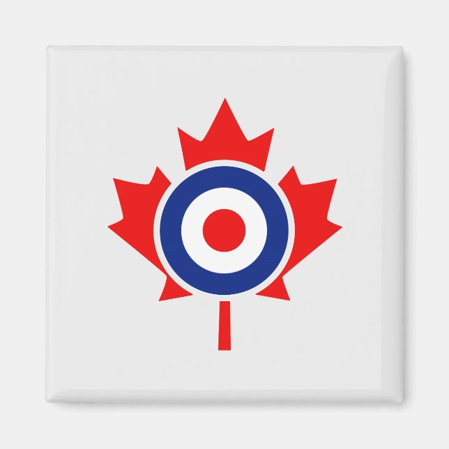 Canadian Maple Löv Roundel Mod Badge Magnet (Framsidan)