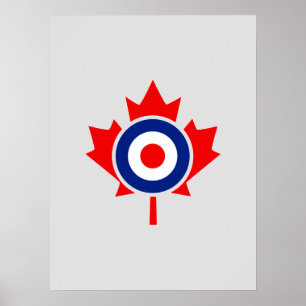 Canadian Maple Löv Roundel Mod Badge Poster