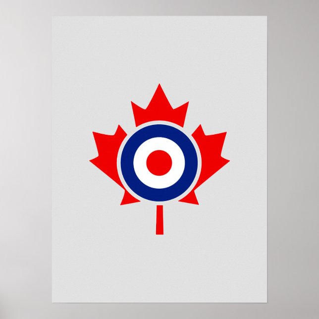 Canadian Maple Löv Roundel Mod Badge Poster (Framsidan)