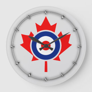 Canadian Maple Löv Roundel Mod Badge Stor Klocka