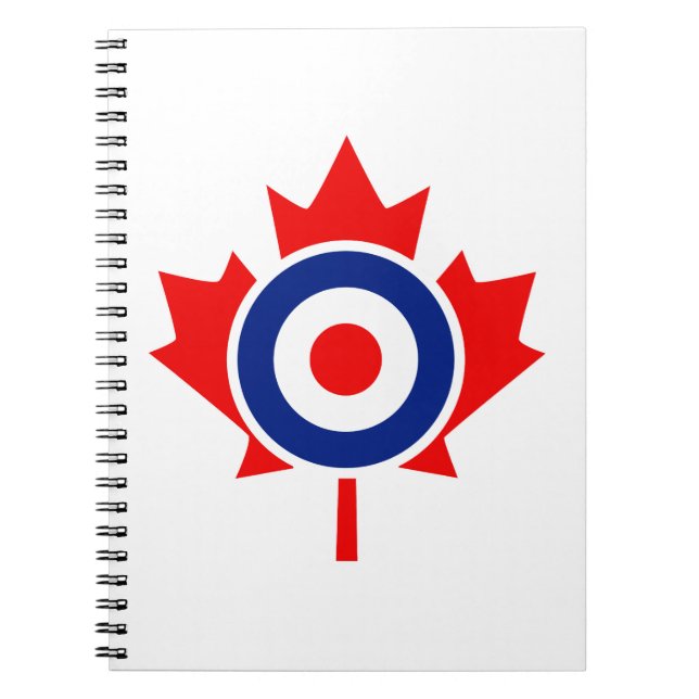 Canadian Maple Löv Roundel Mod CANADA Anteckningsbok (Framsidan)