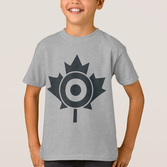 Canadian Maple Löv Roundel Mod Graphic T-shirt (Framsida)
