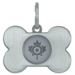 Canadian Maple Löv Roundel Mod Märkre ID-bricka Husdjur