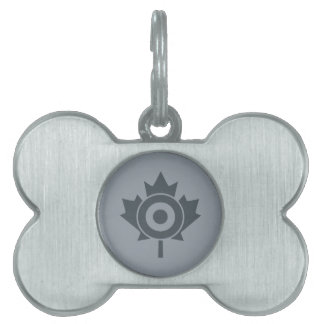 Canadian Maple Löv Roundel Mod Märkre ID-bricka Husdjur