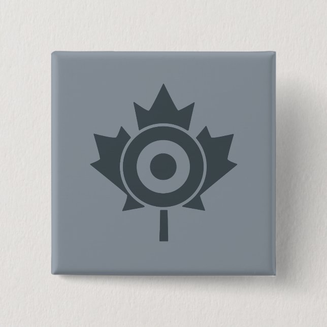 Canadian Maple Löv Roundel Mod Märkre Knapp (Framsida)