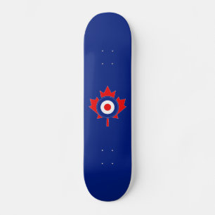Canadian Maple Löv Roundel Mod on blue Skateboard Bräda 20,5 Cm