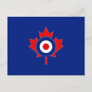 Canadian Maple Löv Roundel Mod on blue Vykort