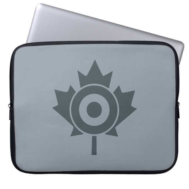 Canadian Maple Löv Roundel Target Mod Laptop Sleeve (Framsidan)