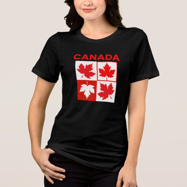 Canadian Maple Löv T Shirt (Framsida)