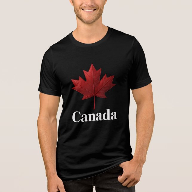 Canadian Maple Löv T-Shirt Design (Framsida)