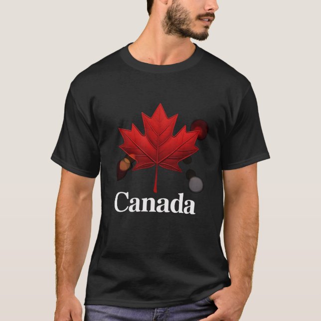 Canadian Maple Löv T-Shirt Design (Framsida)