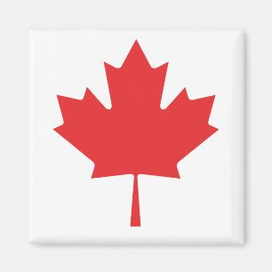 Canadian Maple Red Löv Magnet - Canada Souvenir