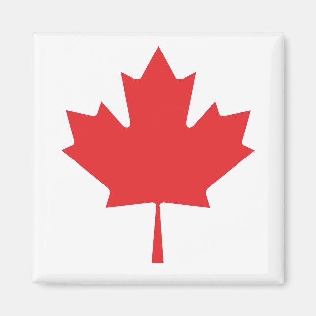 Canadian Maple Red Löv Magnet - Canada Souvenir (Framsidan)