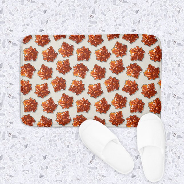 Canadian Maple Syrup Candy Mönster Badrumsmatta (Maple Candy Bath Mat)