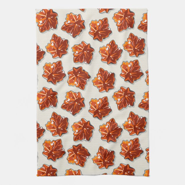 Canadian Maple Syrup Candy Mönster Kökshandduk (Vertikal)