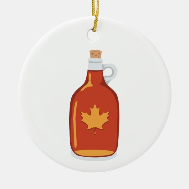 Canadian Maple Syrup Julgransprydnad Keramik (Framsidan)