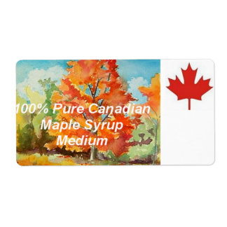Canadian Maple Syrup Label Fraktsedel