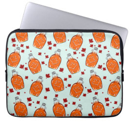 Canadian Maple Syrup Mönster Laptop Sleeve