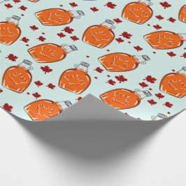 Canadian Maple Syrup Mönster Presentpapper
