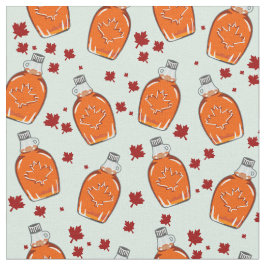 Canadian Maple Syrup Mönster Tyg