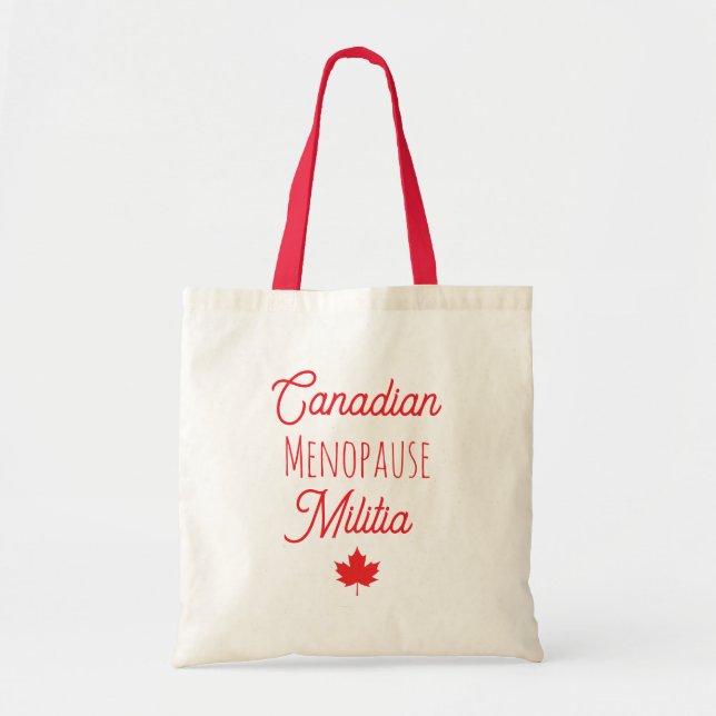 Canadian Menopause Militia Tote Tygkasse (Framsidan)