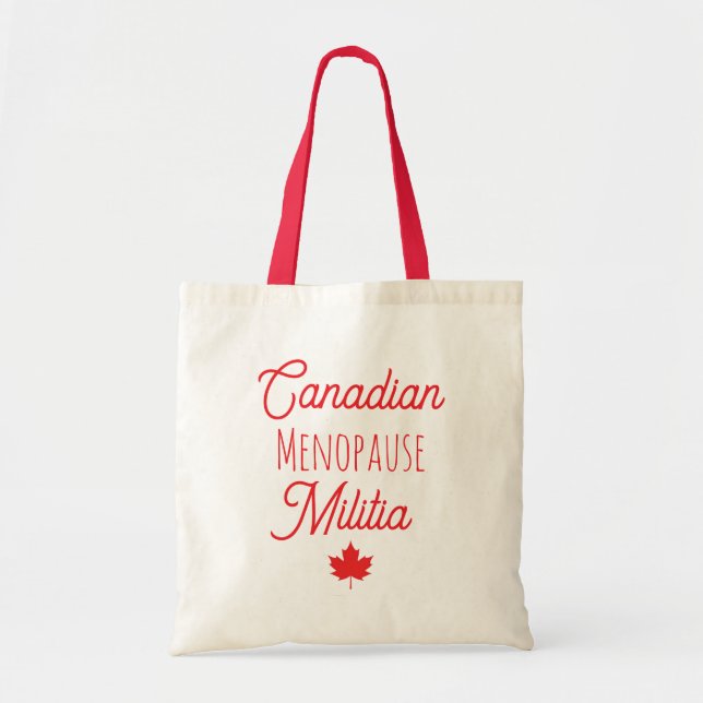 Canadian Menopause Militia Tote Tygkasse (Framsidan)