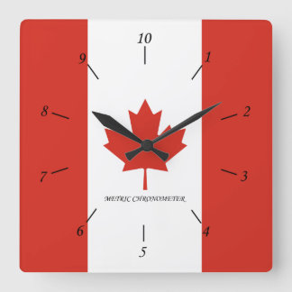 Canadian Metric Clock Fyrkantig Klocka