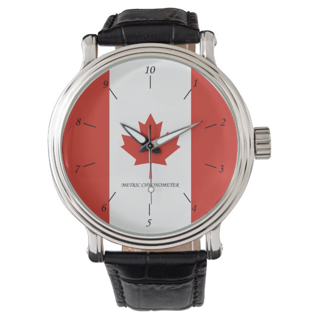 Canadian Metric Clock Watch Armbandsur (Framsida)