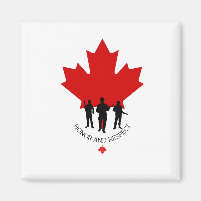Canadian Military Veteran Sticker Magnet (Framsidan)