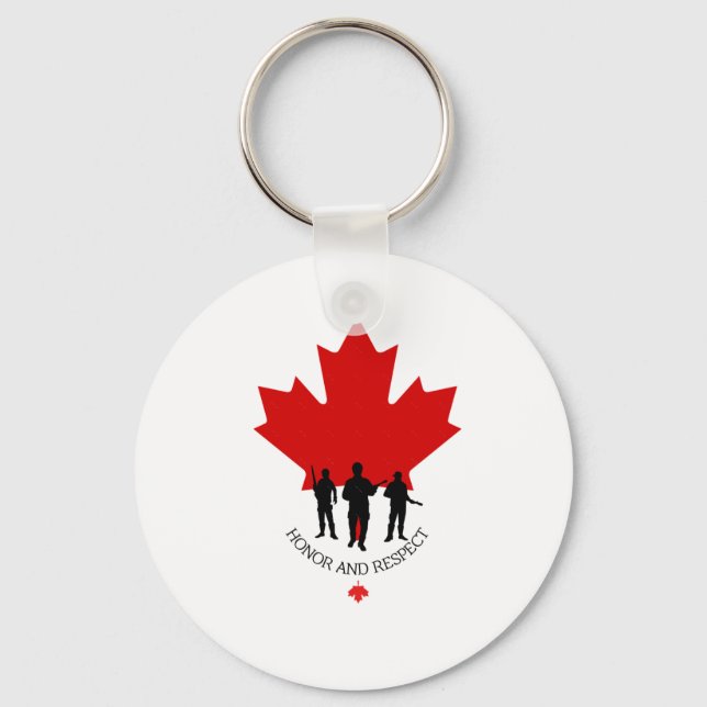 Canadian Military Veteran Sticker Nyckelring (Framsida)