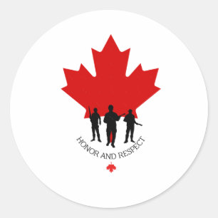 Canadian Military Veteran Sticker Runt Klistermärke