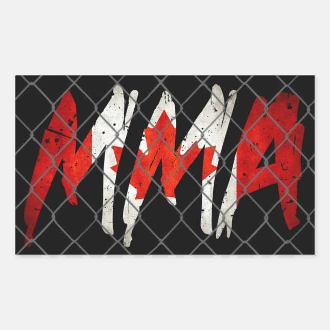 Canadian MMA Sticker Rektangulärt Klistermärke (Framsida)