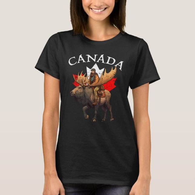 Canadian Moose Canada Souvenir Canada T Shirt (Framsida)