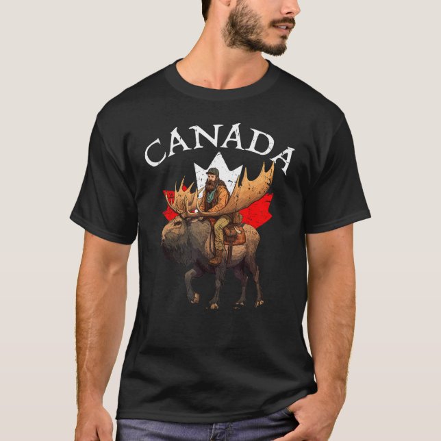 Canadian Moose Canada Souvenir Kanada T Shirt (Framsida)